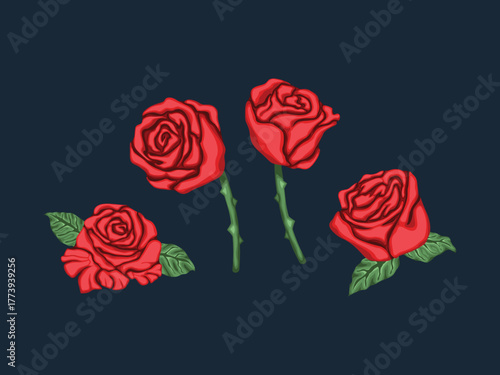 rose love anniversary gift romance element bloom wedding template plant floral background petal red