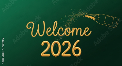 A festive, elegant greeting celebrating the arrival of the new year, conveying the anticipation and excitement of fresh beginnings.  vector illustration