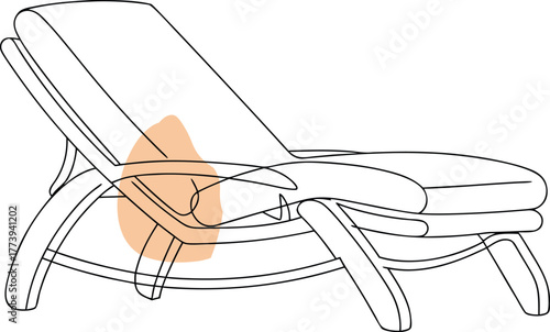 Lounge chair with peach stain outdoor furniture patio furniture