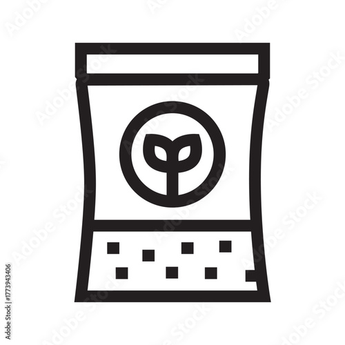 vegetable protein black line icon for digital and print projects.
