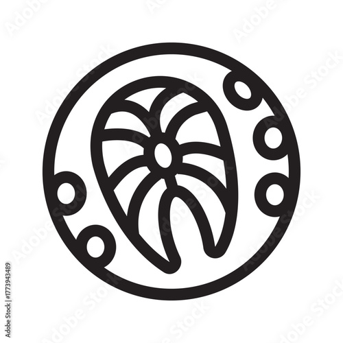 ketogenic diet black line icon for digital and print projects.