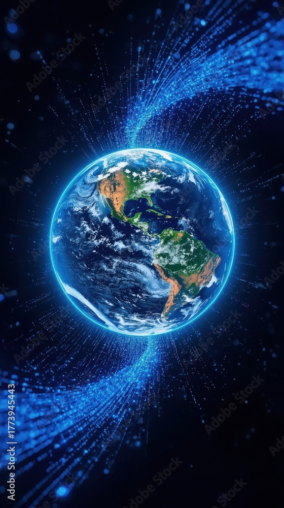 Naklejka premium New data banner for 2023 a global perspective on the year ahead in technology and science