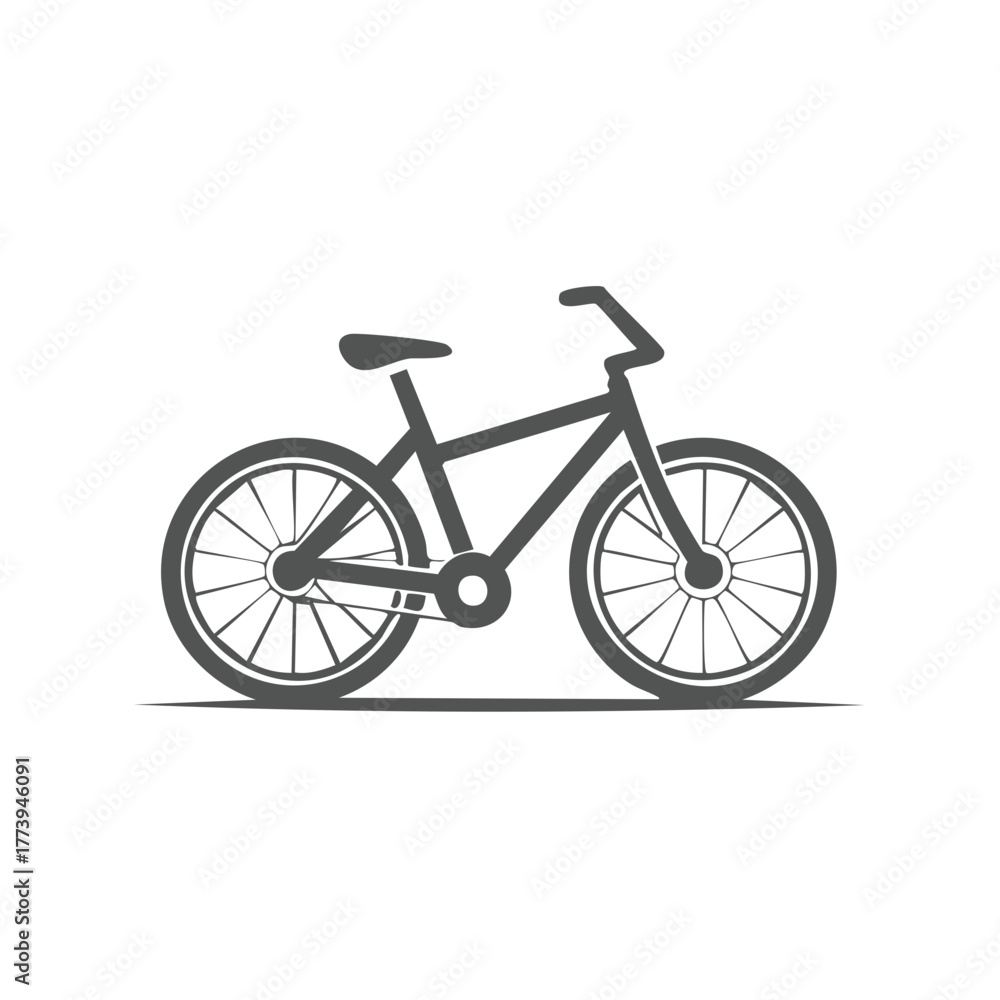 Fototapeta premium Modern Bicycle Icon Isolated on White Background