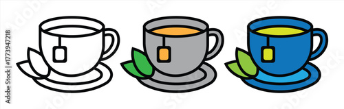 Teacup Icon Set