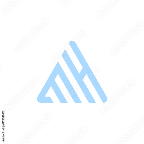 Minimalist Geometric Letter A Logo Design