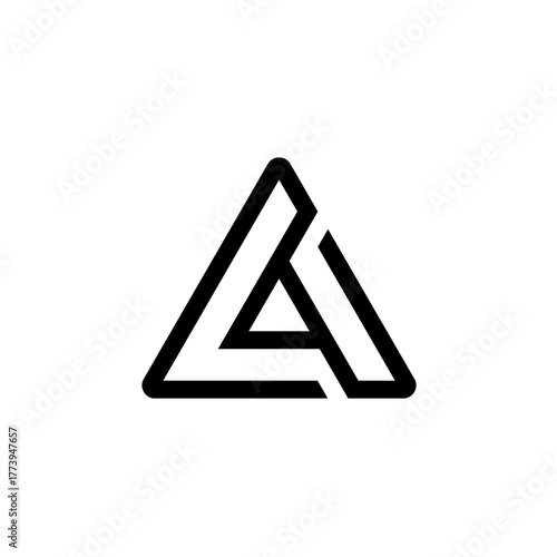 Minimalist Geometric Letter A Logo Design