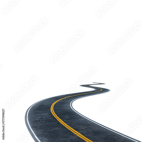 Open Road Landscape – Long Straight Highway for Travel and Transportation