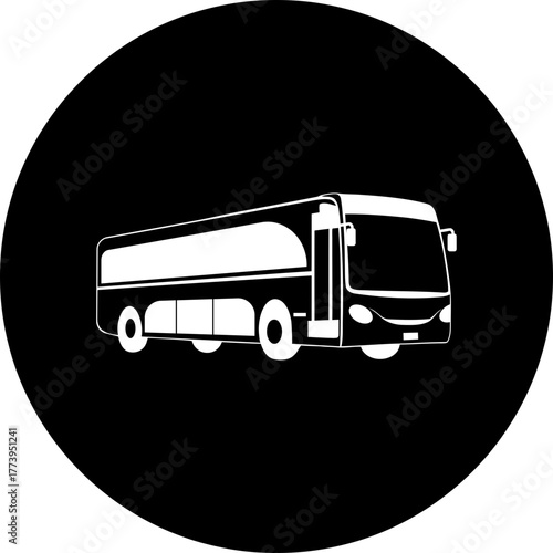 Sleek bus vector design for modern transportation needs or urban travel, ideal for apps, presentations, or websites promoting city tours and public transit