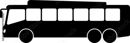 Sleek bus icon perfect for transportation apps, travel websites, and public transit designs, offering a modern and easily recognizable symbol for mobility