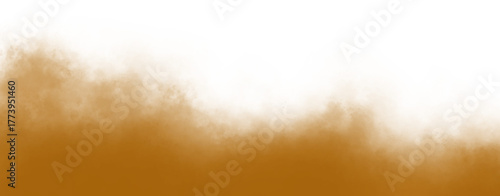 Fotografía Abstract ochre smoke isolated on transparent background creates a warm and invit