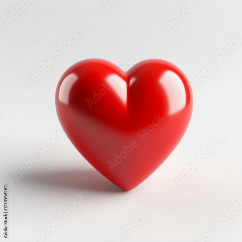 Wallpaper Mural red heart on white background Torontodigital.ca