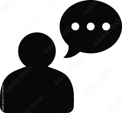 advice or consultation silhouette icon illustration