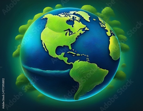 global view in green and blue