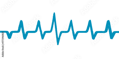 Medical heartbeat pulse line or EKG/ECG cardiogram graph forms a heart symbol on a health monitor screen