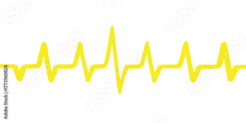 Green heartbeat graph on a monitor, showing a pulse line or EKG/ECG wave for medical health monitoring