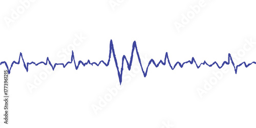 Medical EKG heartbeat monitor graph showing a green pulse line or wave representing a healthy heart rate vector for life and health