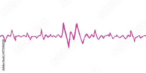 The medical cardiogram displays a distinctive red heartbeat wave on an ECG monitor, symbolizing life and health in cardiology