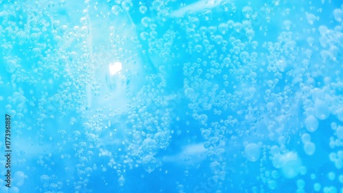 Carbonated Drink Fizzing Extreme Close-Up