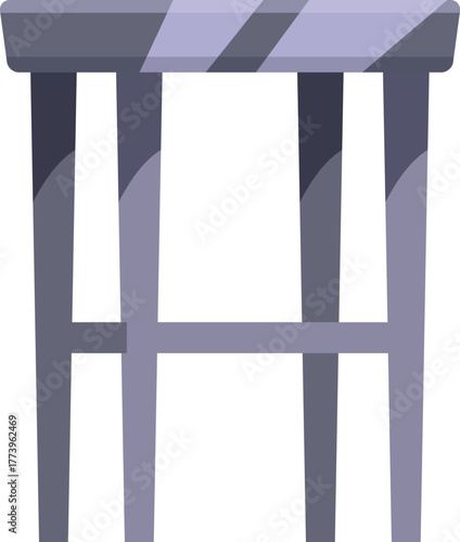 Stylish bar stool featuring sleek metal legs and a striped top, ideal for modern kitchens, bars, and restaurants