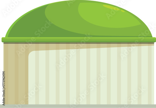 Modern biogas plant generating renewable energy from organic matter, showcasing sustainable agriculture practices