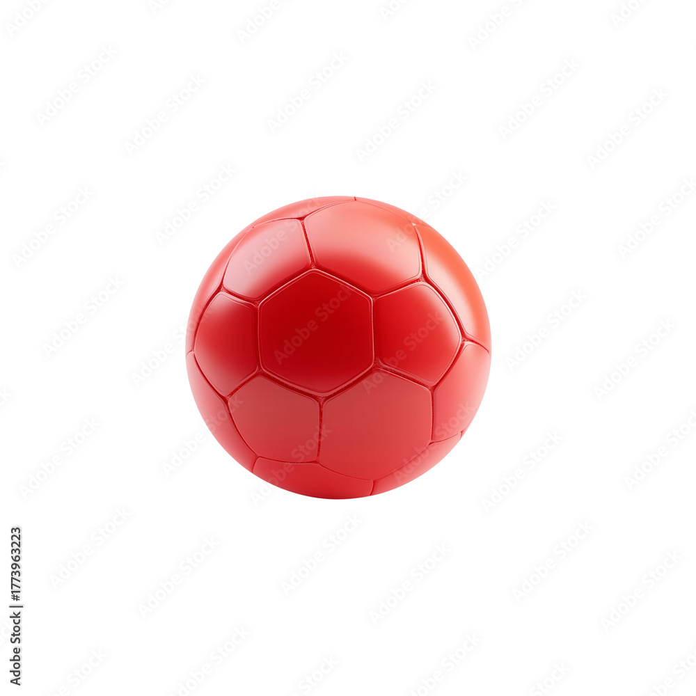 Fototapeta premium Red Soccer Ball – Premium Sports Football for Training, Match, and Outdoor Play