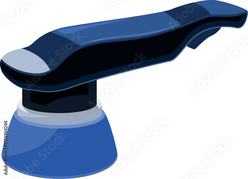 Polishing machine cleaning and shining car bodywork, car detailing concept