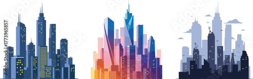 Modern city skylines