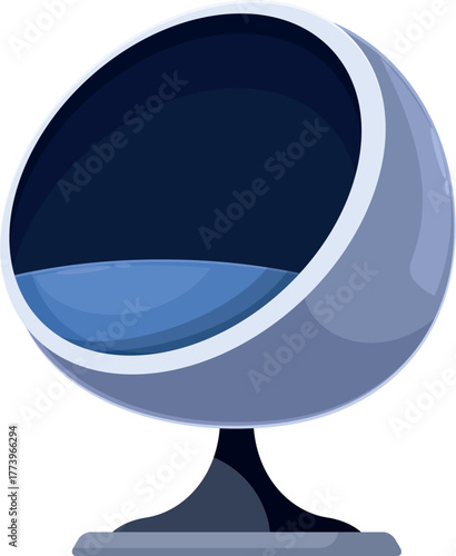 Futuristic egg pod chair adding a touch of modern elegance and comfort to any interior space