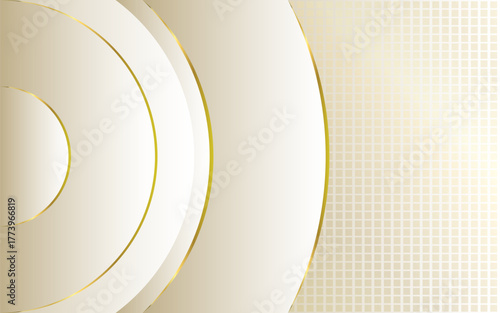 abstract background Geometric light gold circle line ,used in graphic illustration work media or others ,2d  illustration