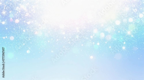 幻想的な水色の光の背景素材	
