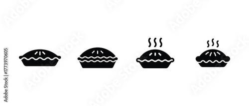 Vector pie icons on clean background