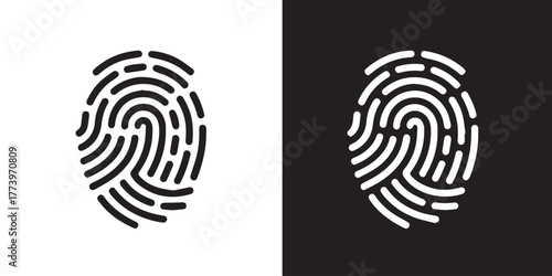 fingerprint graphic biometric identity security contrast pattern illustration
