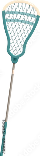 Lacrosse stick isolated on white background, ready for action