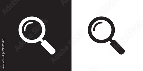 search magnifying glass icon pair for light and dark interfaces