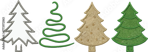 A vibrant green Christmas tree decoration adorned with a ribbon and a shining star celebrates the winter holiday season