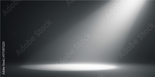 Brushed silver metallic steel plate texture on wall under stage spotlight