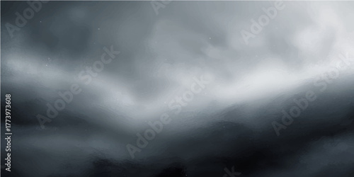 Abstract blue light smoke and white mist in dark sky cloudscape backdrop