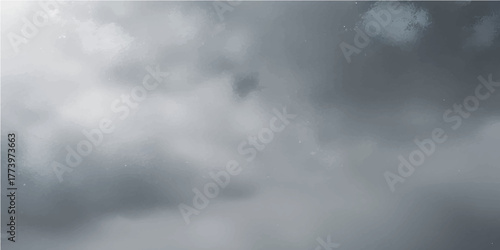 Dark and dramatic fog and clouds abstract nature texture in the blue gray sky
