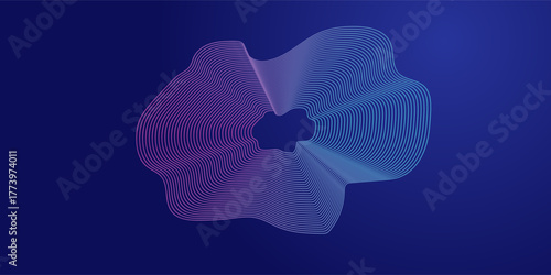 Blue and purple violet vector abstract particles soundwave background