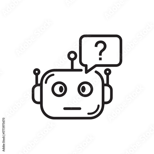 Ai chatbot icon with speech bubbles for virtual assistant communication