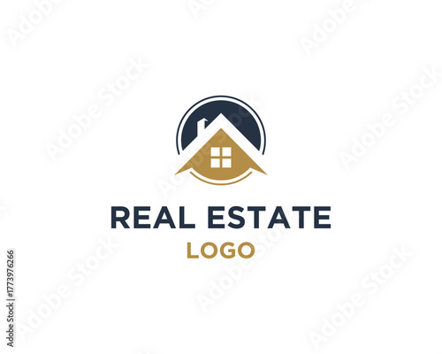House roof logo with text real estate logo vector template home building