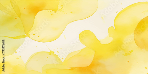 Orange juice and yellow paint splashes isolated on white with fresh fruit texture
