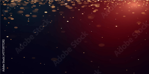 Abstract background of falling blue snowflakes and bubbles for a shiny winter holiday design