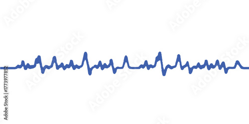 A medical 3d vector illustration showing an ecg heart beat graph monitor display with an electrocardiogram wave line forming a heart shape to represent health rate and hospital pulse technology