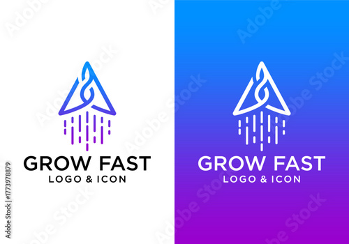 fast acceleration logo icon design vector. launch logo illustration
