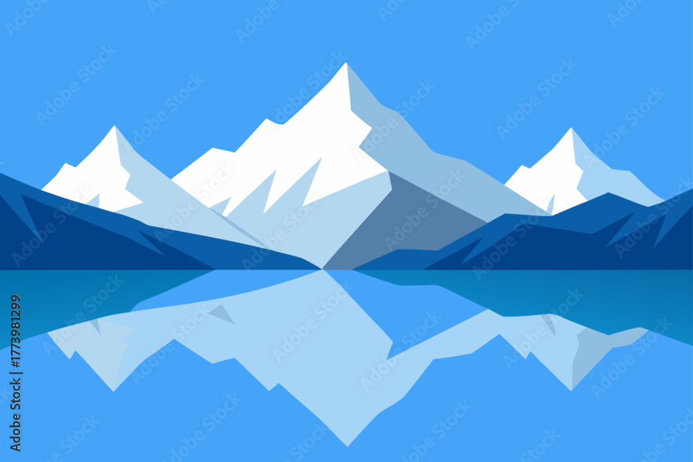 Fototapeta premium Mountains reflected water