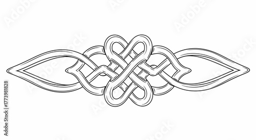 Celtic Knotwork Design Elegant Vector Illustration for Decorative Borders and Embellishments