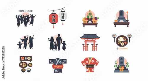 Japanese Obon Festival Icons Traditions, Family, and Celebrations