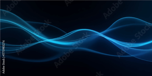 Abstract blue wave design featuring dynamic lines, a fractal pattern, and a futuristic energy effect ideal for a digital wallpaper or backdrop illustration