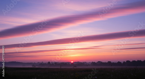 beautiful clouds at sunset
